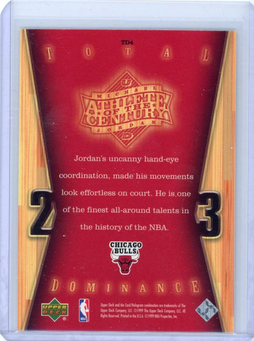 Michael Jordan 1999 Upper Deck Dominance #TD4