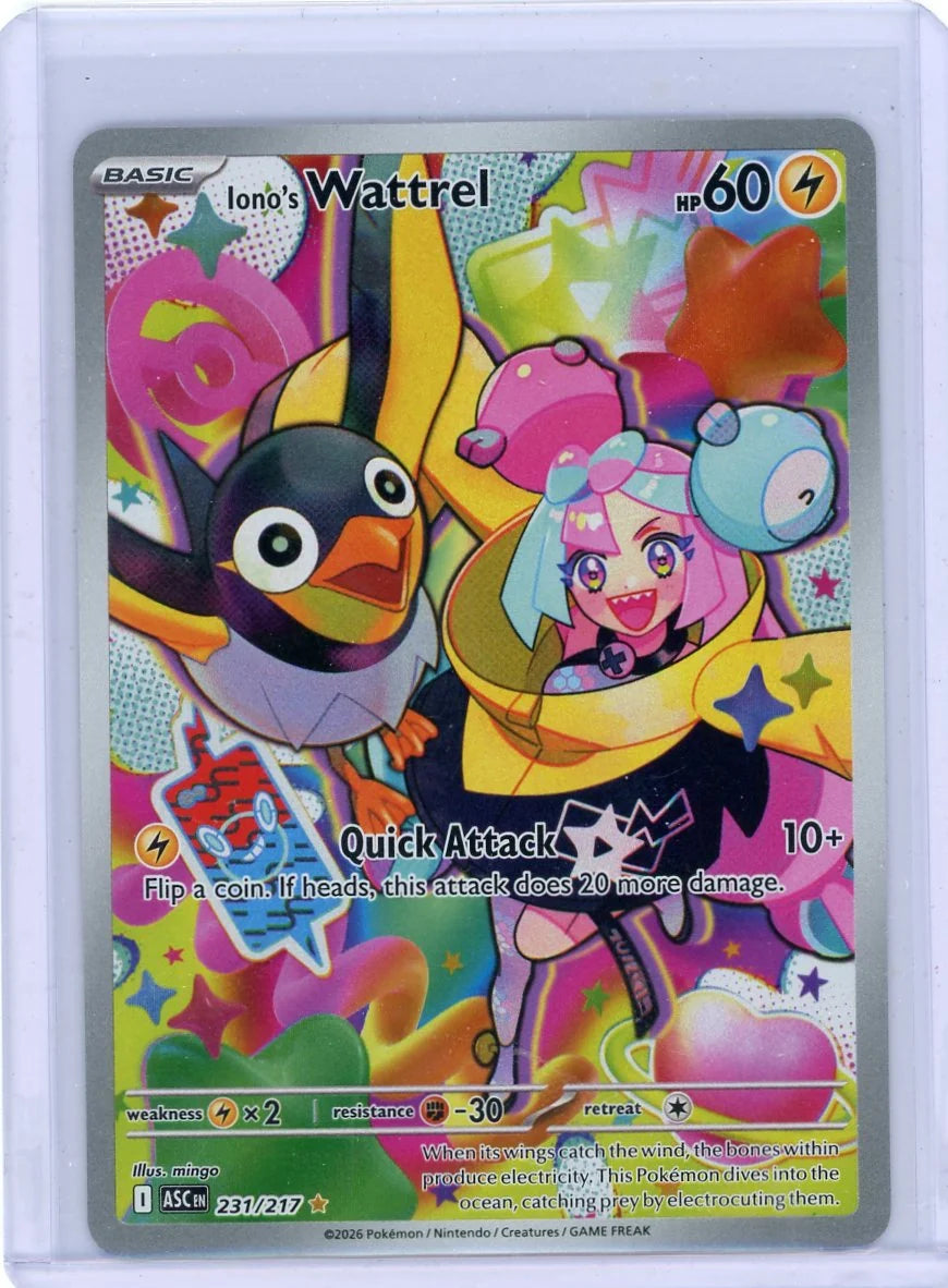 Iono's Wattrel Pokémon Ascended Heroes Illustration Rare #231/217