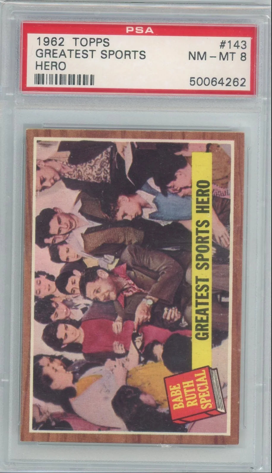 Babe Ruth 1962 Topps Greatest Sports Hero #143 PSA 8