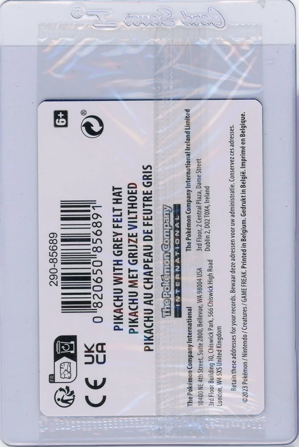 Pikachu with Grey Felt Hat Pokémon Black Star Promo #085 (Sealed)