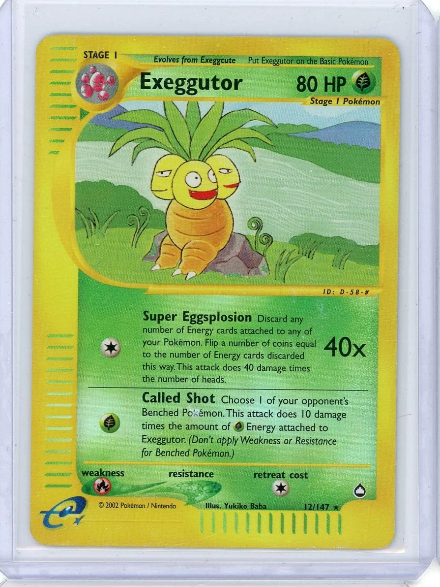 Exeggutor 2002 Pokemon Aquapolis reverse holo #12/147