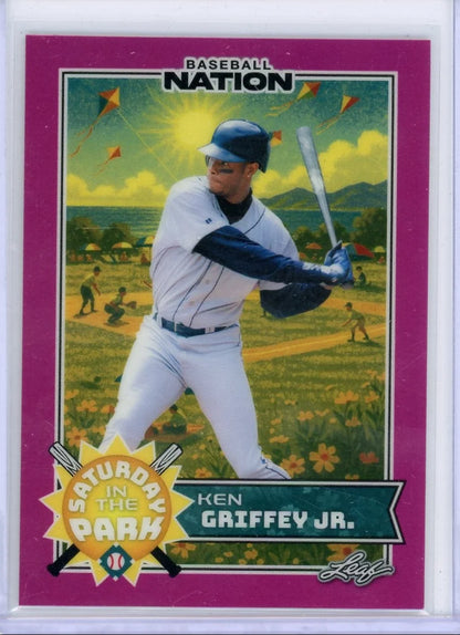 Ken Griffey Jr. 2025 Leaf Baseball Nation Pink #'d 3/6