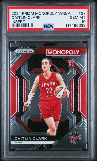 Caitlin Clark 2024 Panini Prizm Monopoly WNBA Insert PSA 10