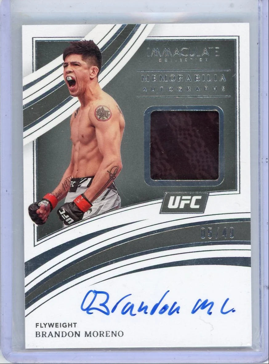 Brandon Moreno 2022 Panini Immaculate Memorabilia Autograph #'d 05/49