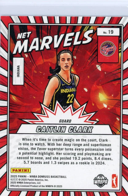 Caitlin Clark 2025 Panini Donruss Net Marvels