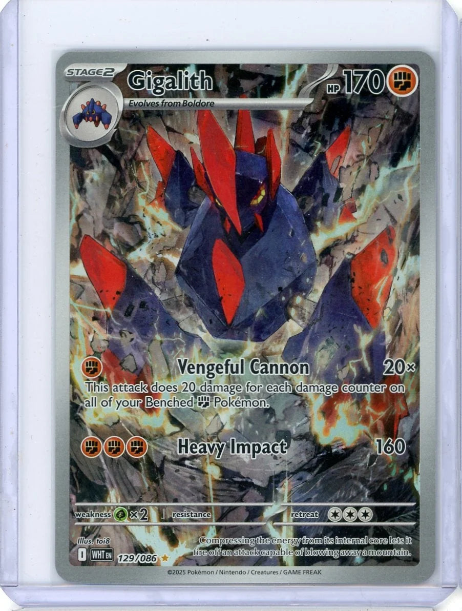 Gigalith 2025 Pokemon White Flare Illustration Rare #129/086