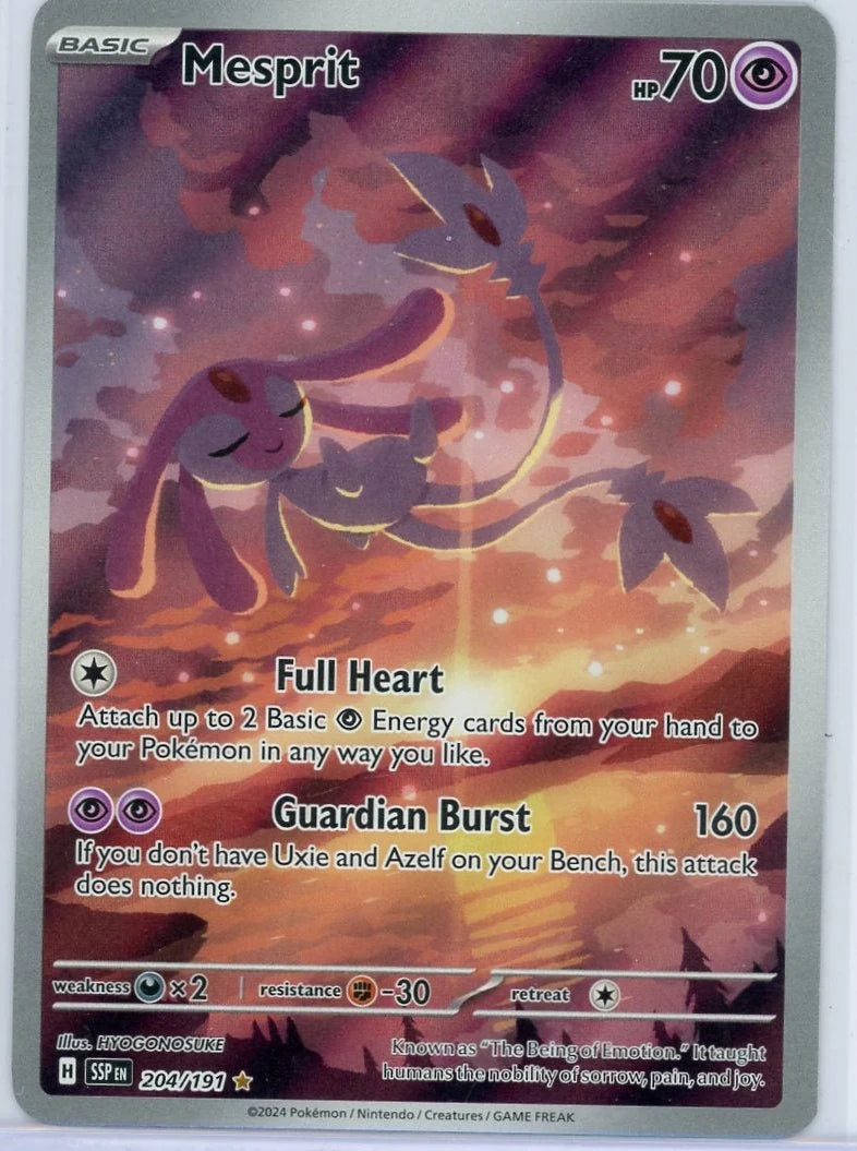 Mesprit 2024 Pokémon Surging Sparks #204/191