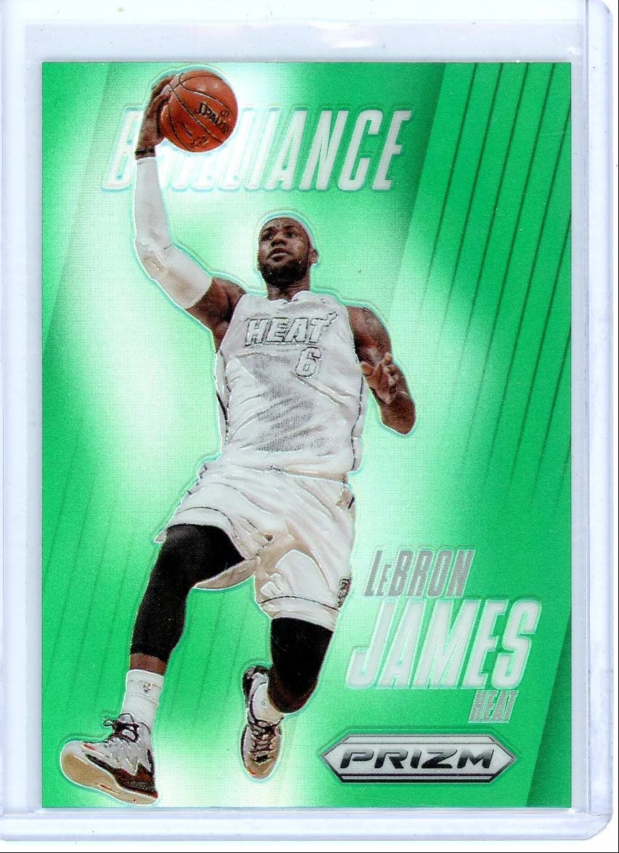 LeBron James 2013-14 Panini Prizm Brilliance green prizm