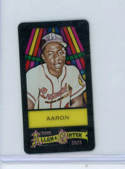 Hank Aaron 2025 Topps Allen & Ginter Mini Stained Glass