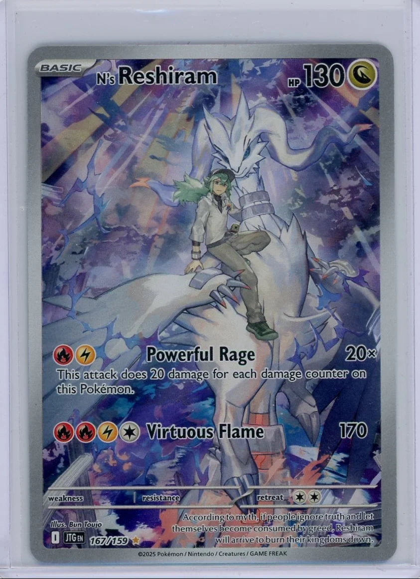 N's Reshiram Pokémon Journey Together Illustration Rare #167/159