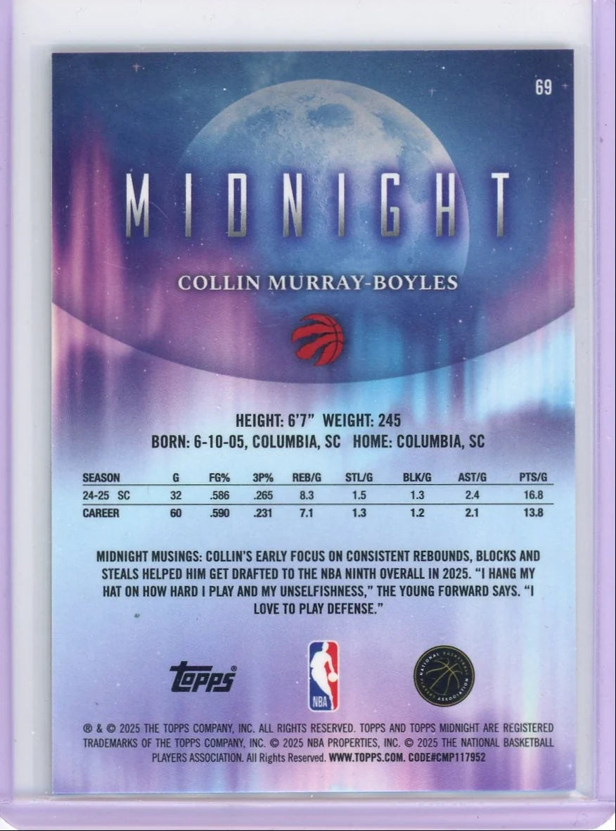 Collin Murray-Boyles 2025 Topps Midnight Rookie