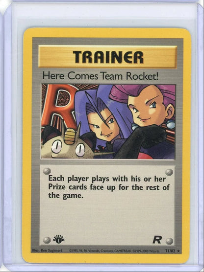 Here Comes Team Rocket 2000 Pokemon Team Rocket 1st Edition non holo #71/82 LP/MP