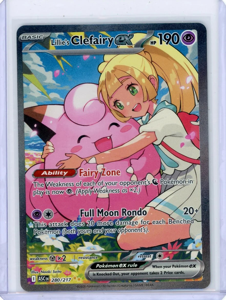Lillie's Clefairy ex 2026 Pokemon Ascended Heroes Special Illustration rare #280/217