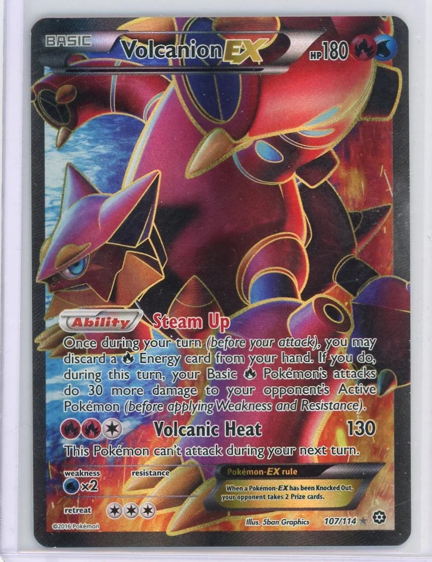 Volcanion EX Pokémon Steam Siege Ultra Rare #107/114 LP