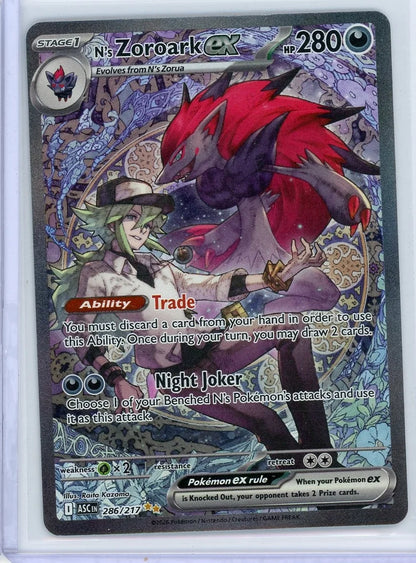 N's Zoroark Pokémon Ascended Heroes Special Illustration Rare #286/217