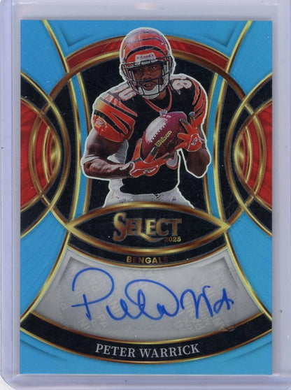 Peter Warrick 2025 Panini Select autograph #'d 03/49