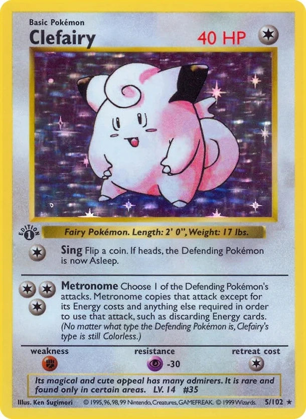 Clefairy (005/102) (Base Set (Shadowless)) (BSS)