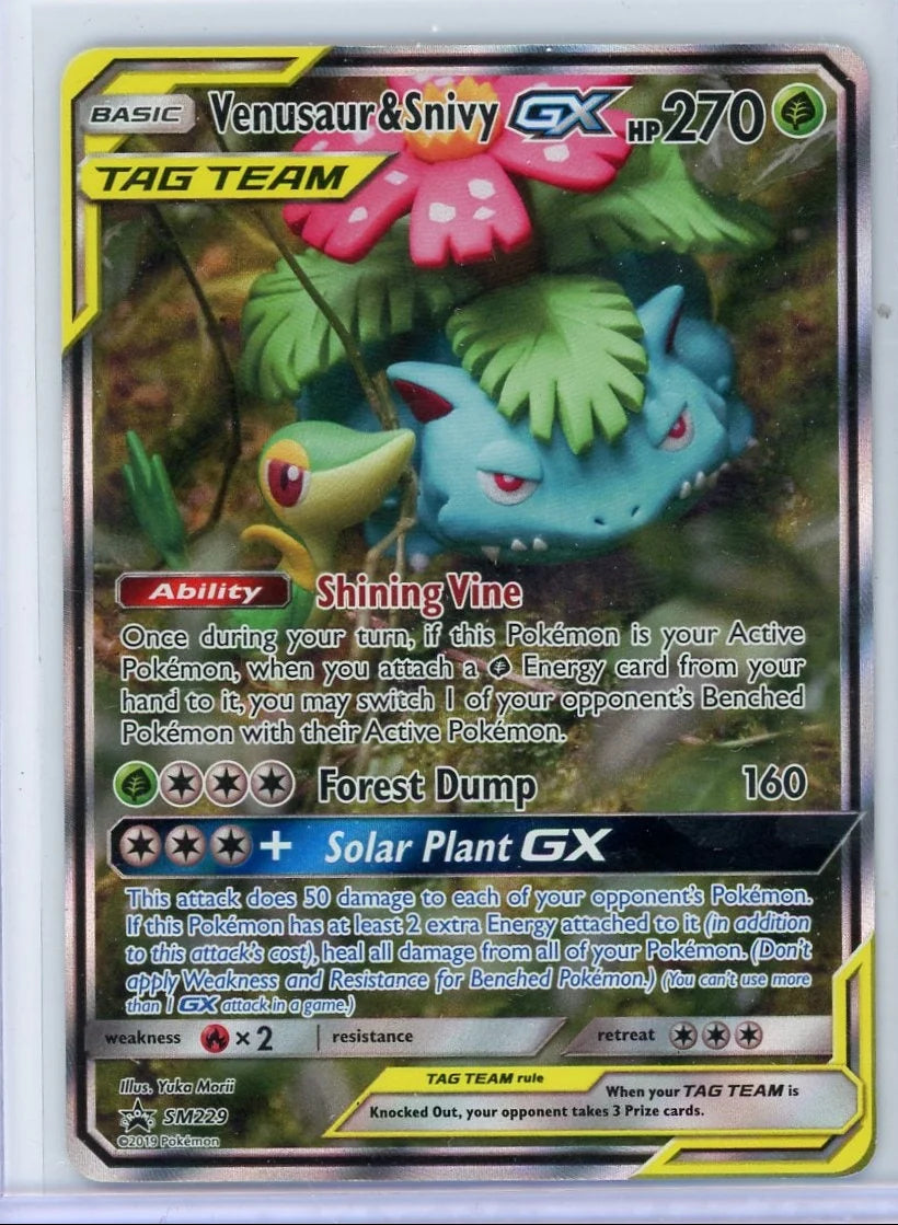 Venusaur & Snivy GX Pokémon Black Star Promo Alternate Art #SM229
