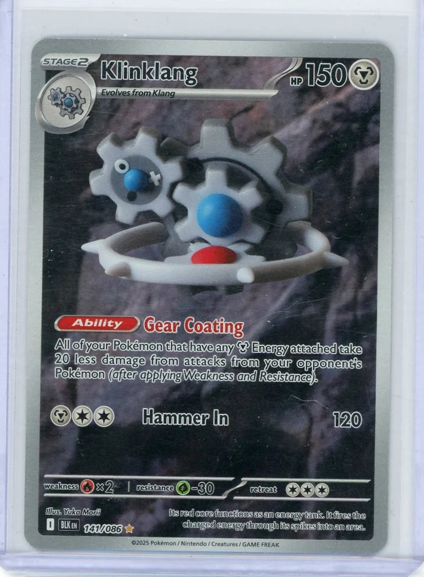 Klinklang Pokémon Black Bolt Illustration Rare #141/086