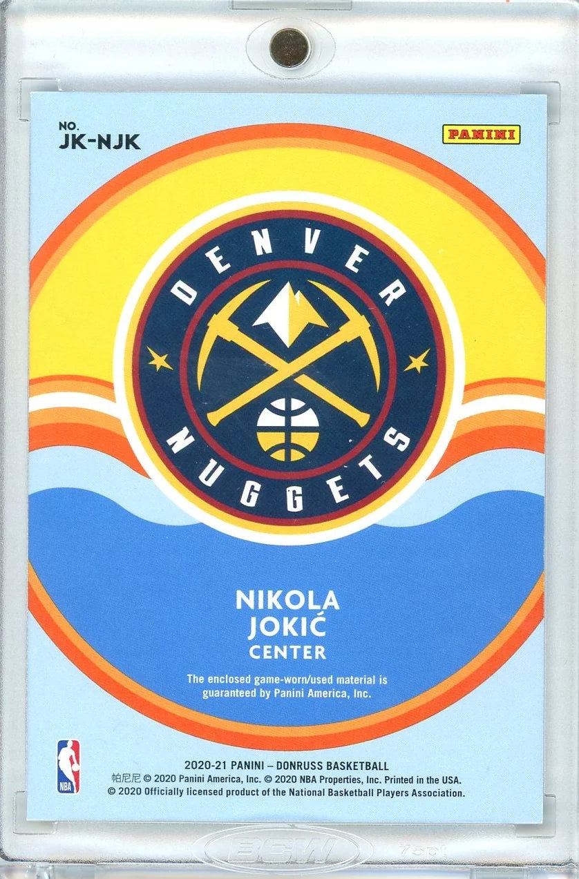 Nikola Jokic 2020 Panini Donruss Jersey Kings Patch
