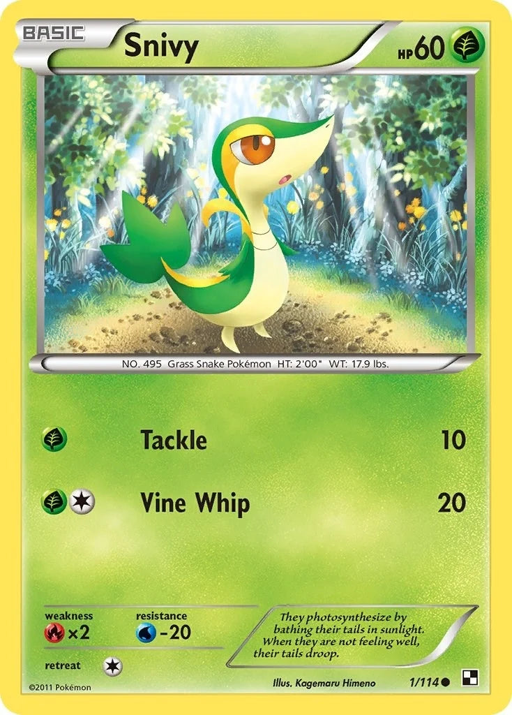 Snivy (1) (1/114) (Black and White) (BLW)