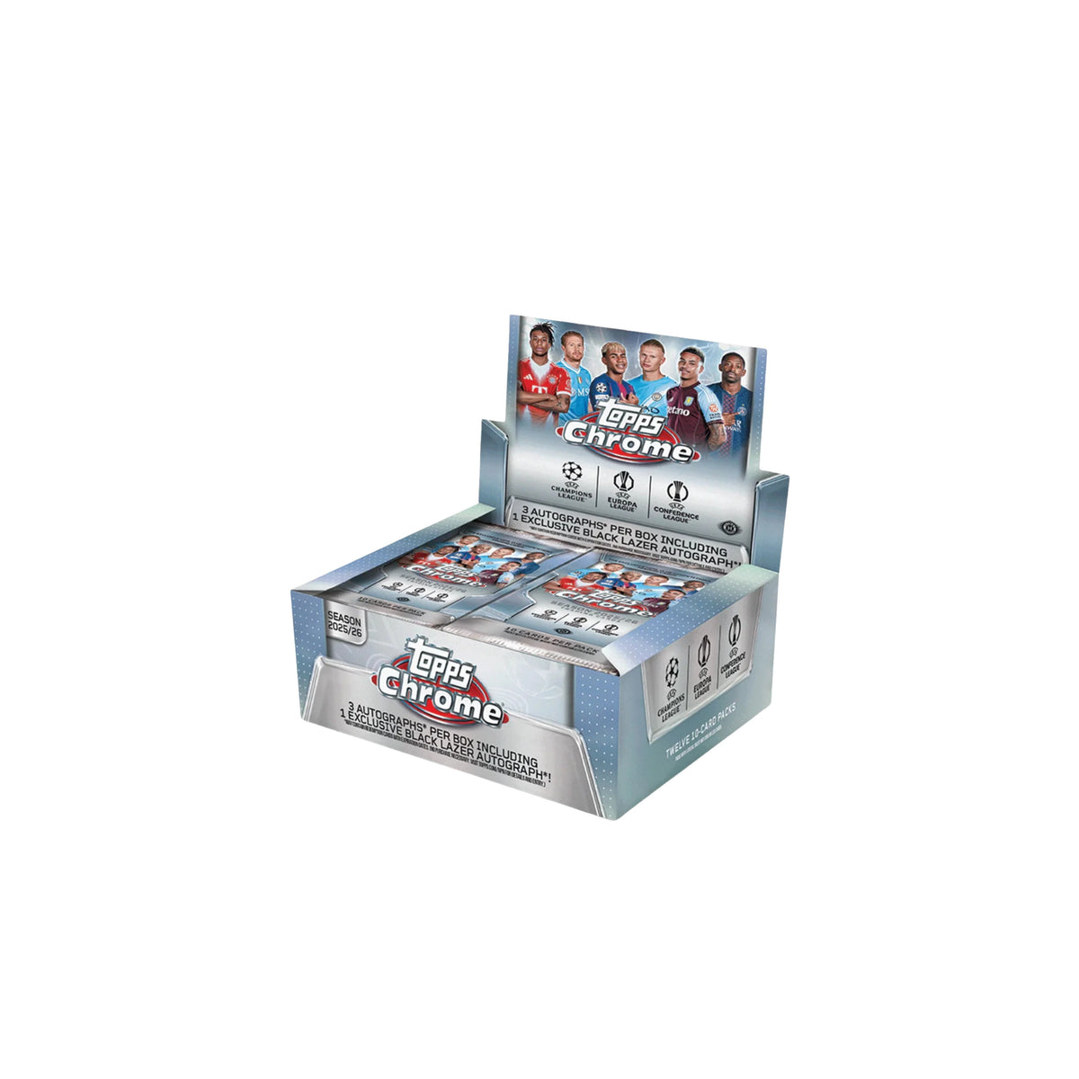 2025-26 Topps UEFA Club Competitions Chrome Soccer Jumbo Box