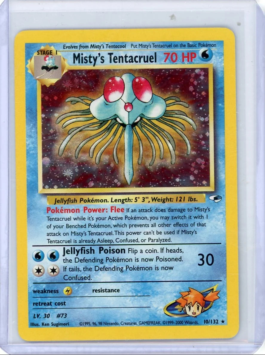 Misty's Tentacruel Pokémon Gym Heroes Unlimited Holo Rare #10/132