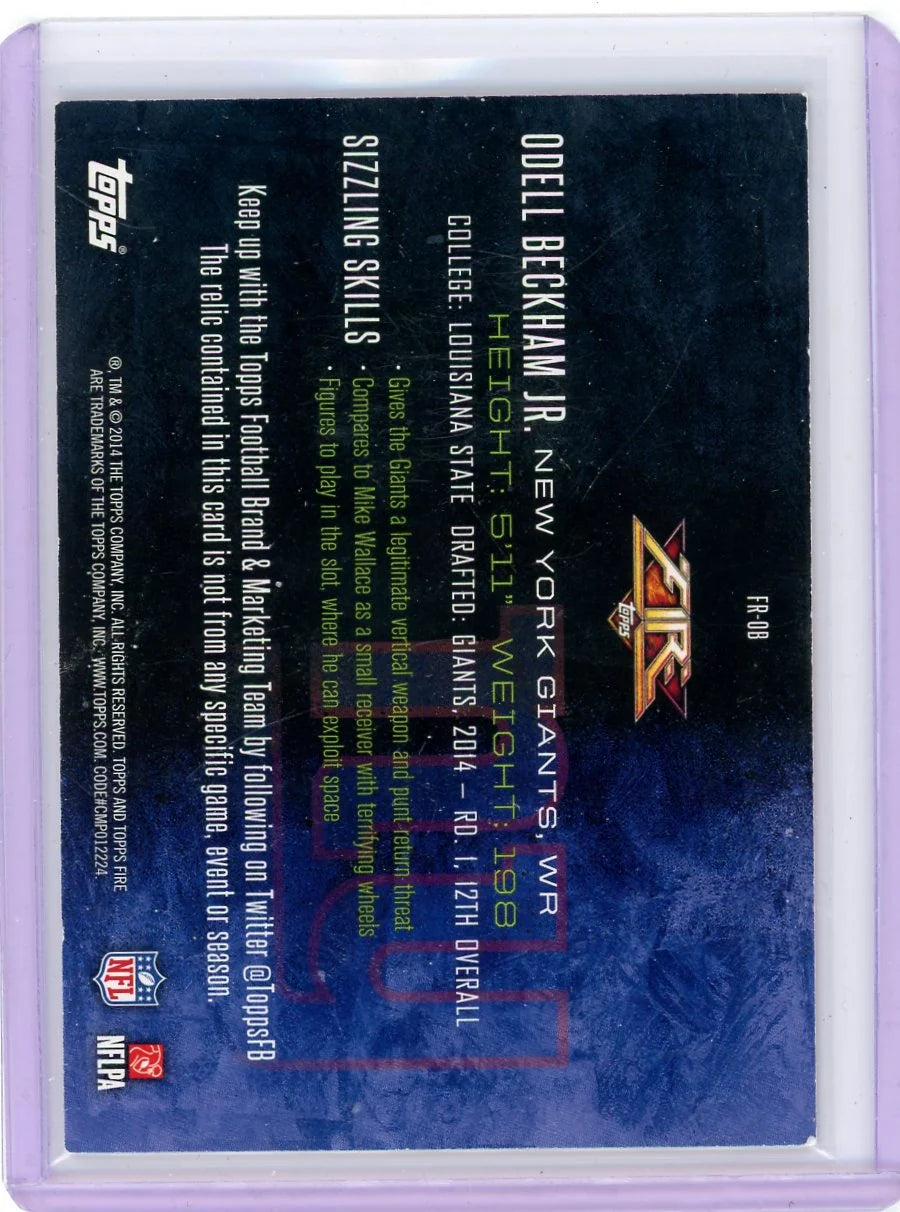 Odell Beckham Jr. 2014 Topps Fire Relic RC