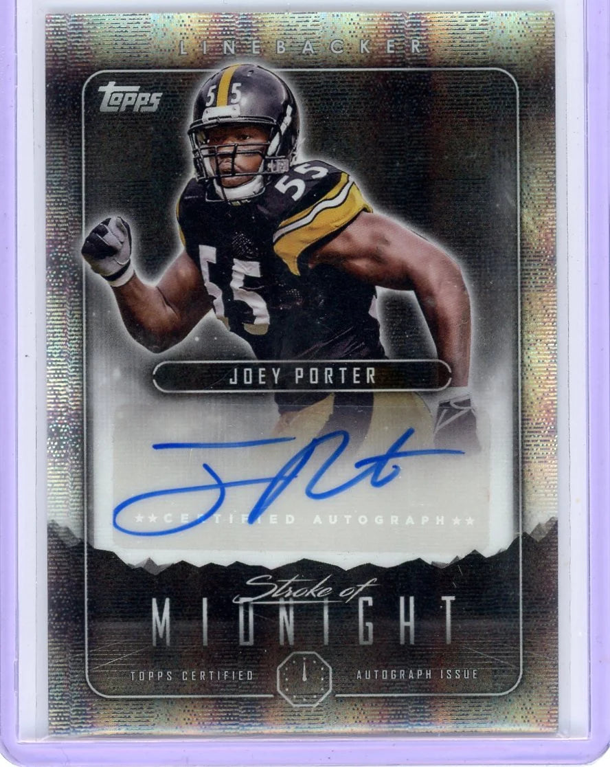 2024 Topps Midnight Joey Porter Stroke Of Midnight Auto Steelers