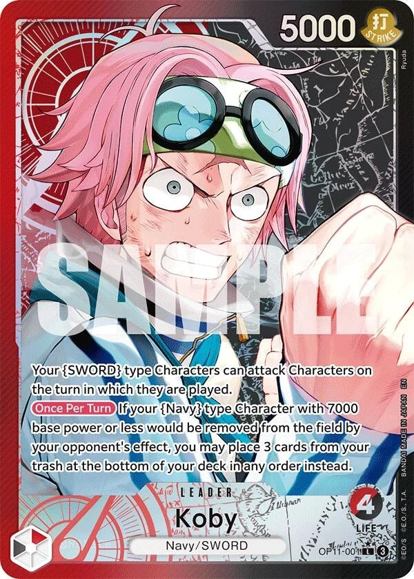Koby (001) (Alternate Art) (OP11-001) (A Fist of Divine Speed) (OP11)