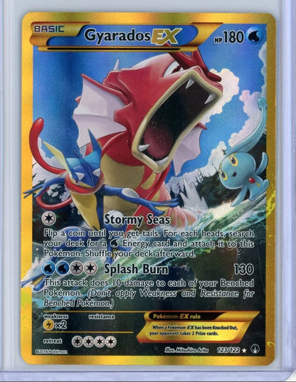 Gyarados EX Pokémon XY BREAKpoint Gold Secret Rare #123/122