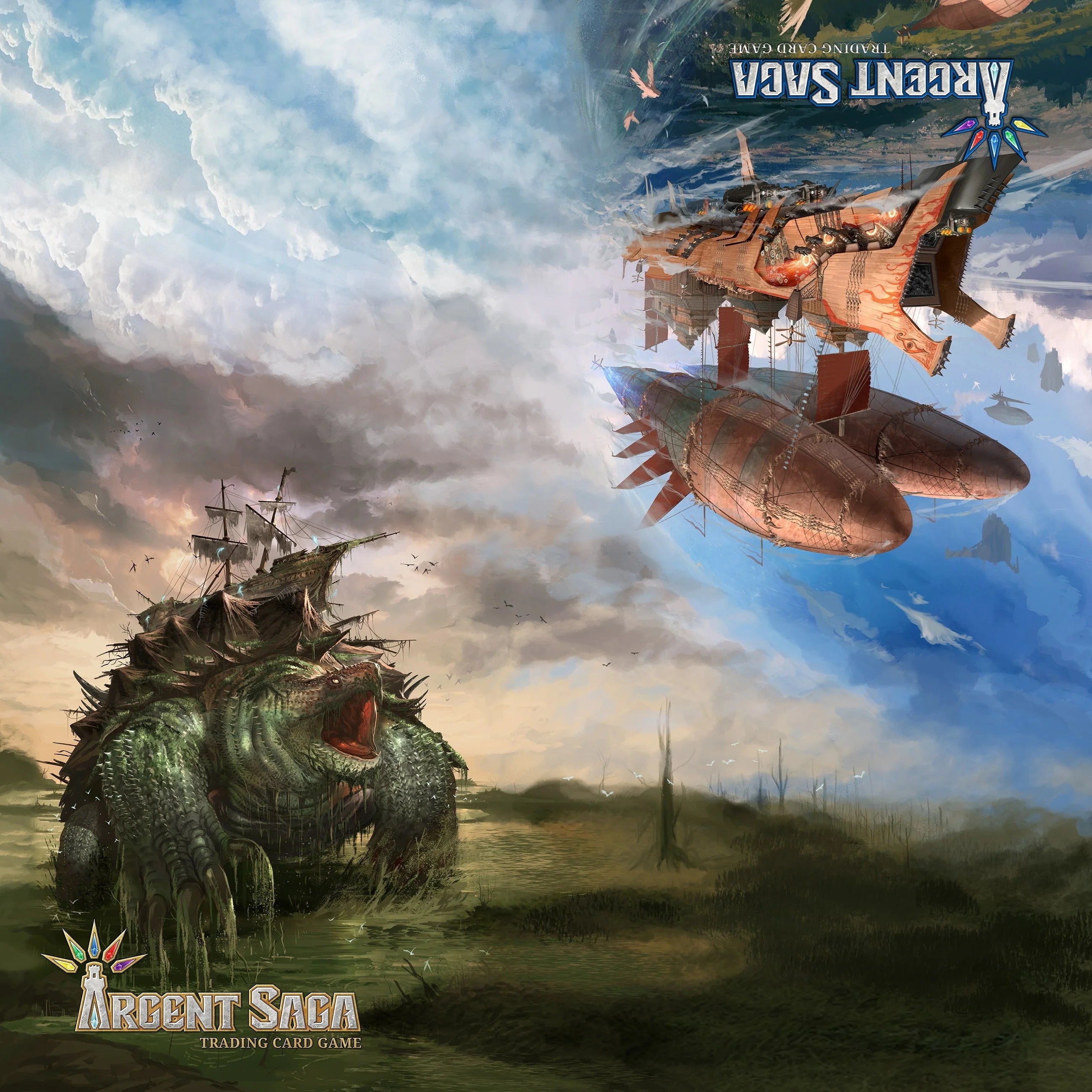 Argent Saga TCG Cloth 2-Player Playmat - Earth and Air