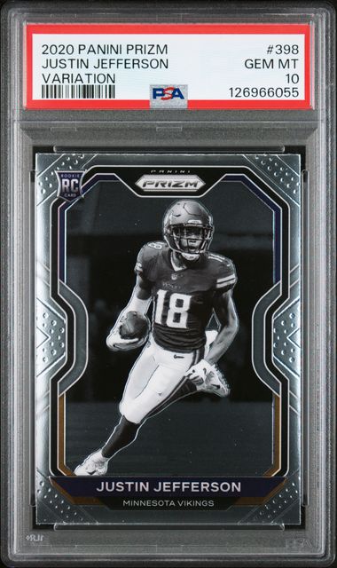 Justin Jefferson 2020 Panini Prizm Variation RC PSA 10