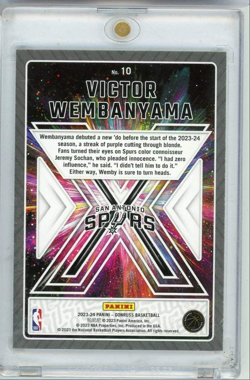 Victor Wembanyama 2023-24 Panini Donruss Great X-Pectations No.10