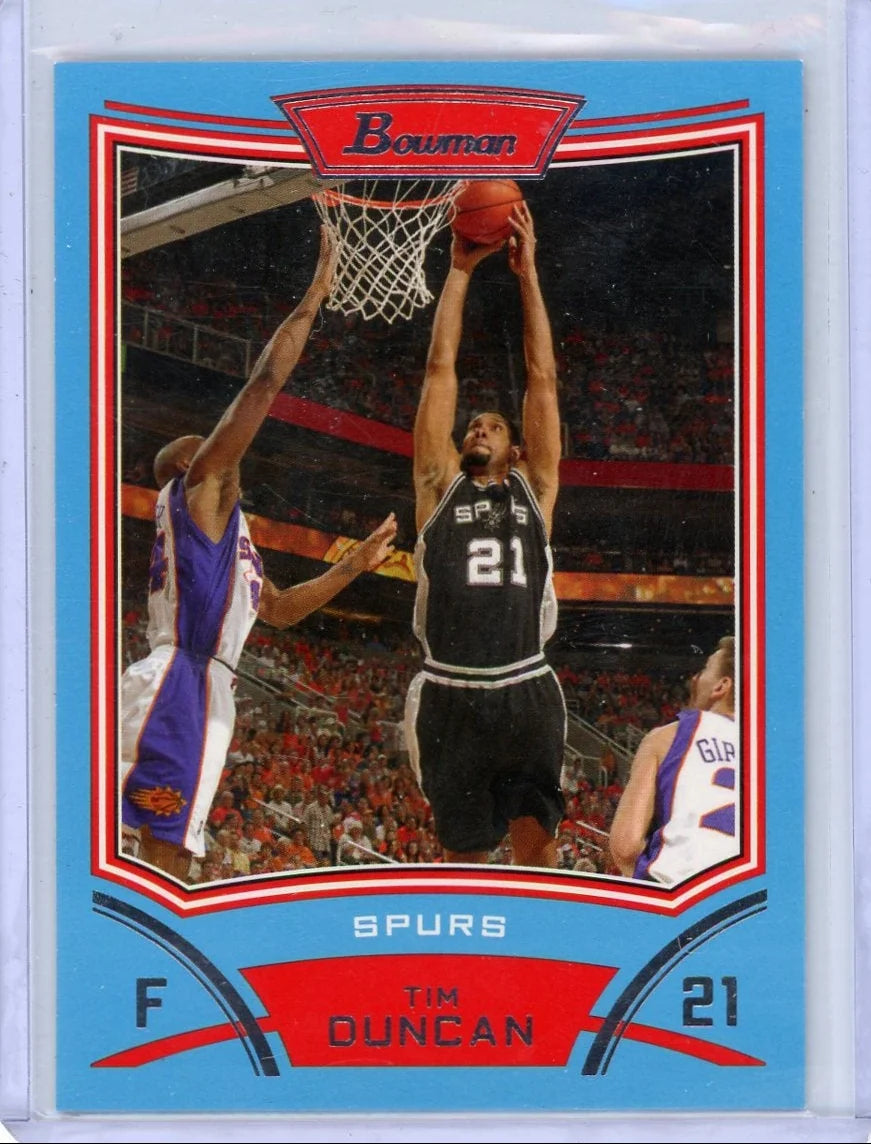 Tim Duncan 2008 Bowman blue #'d 057/499