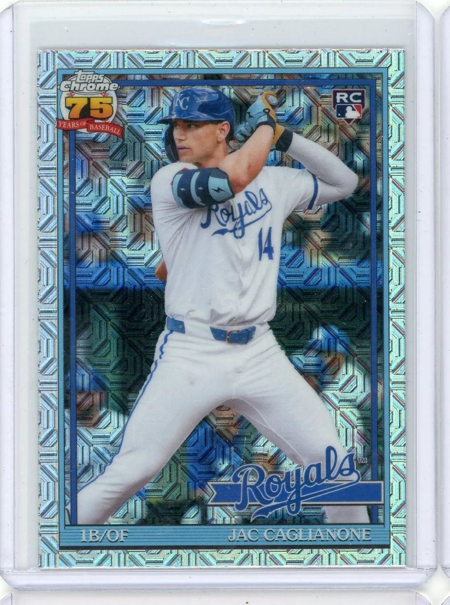 Jac Caglianone 2025 Topps Series 1 Chrome Pack Mojo Rookie