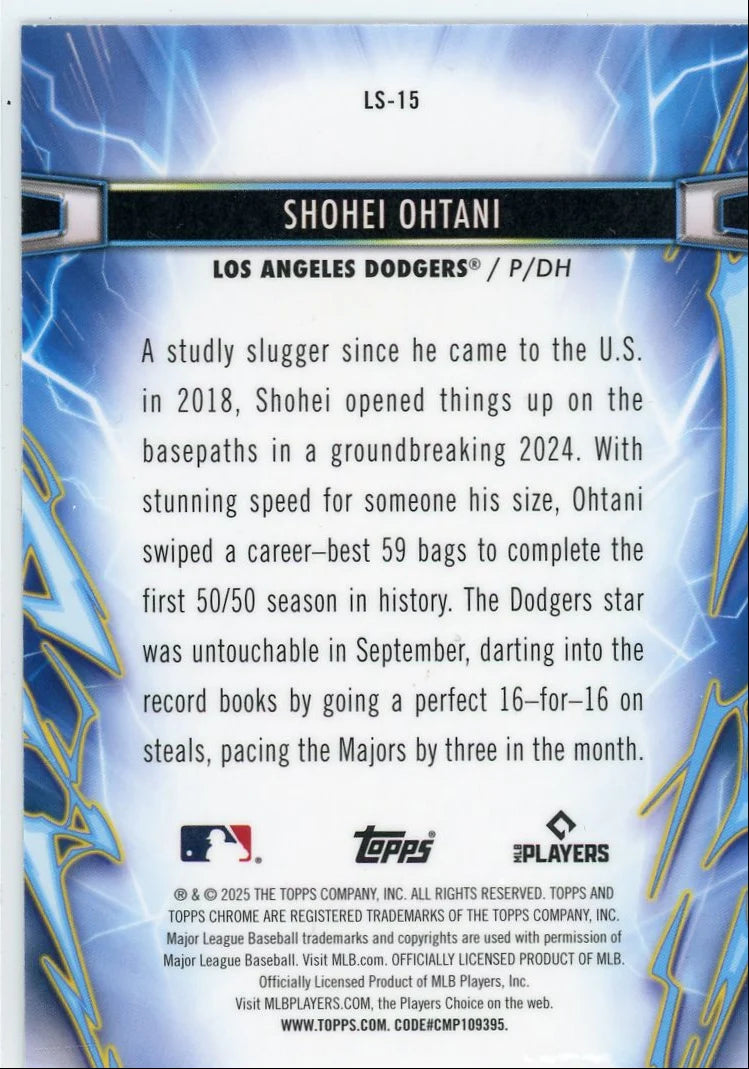 2025 Topps Cosmic Chrome Shohei Ohtani Lightspeed #LS-15