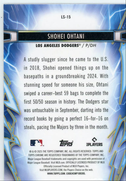 2025 Topps Cosmic Chrome Shohei Ohtani Lightspeed #LS-15
