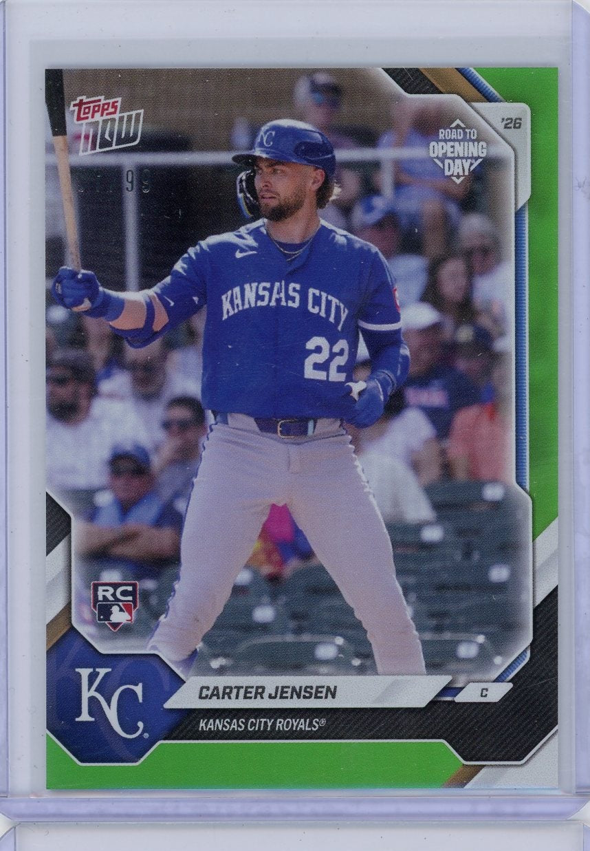 Carter Jensen 2026 Topps Now Opening Day Green Foil #'d 57/99