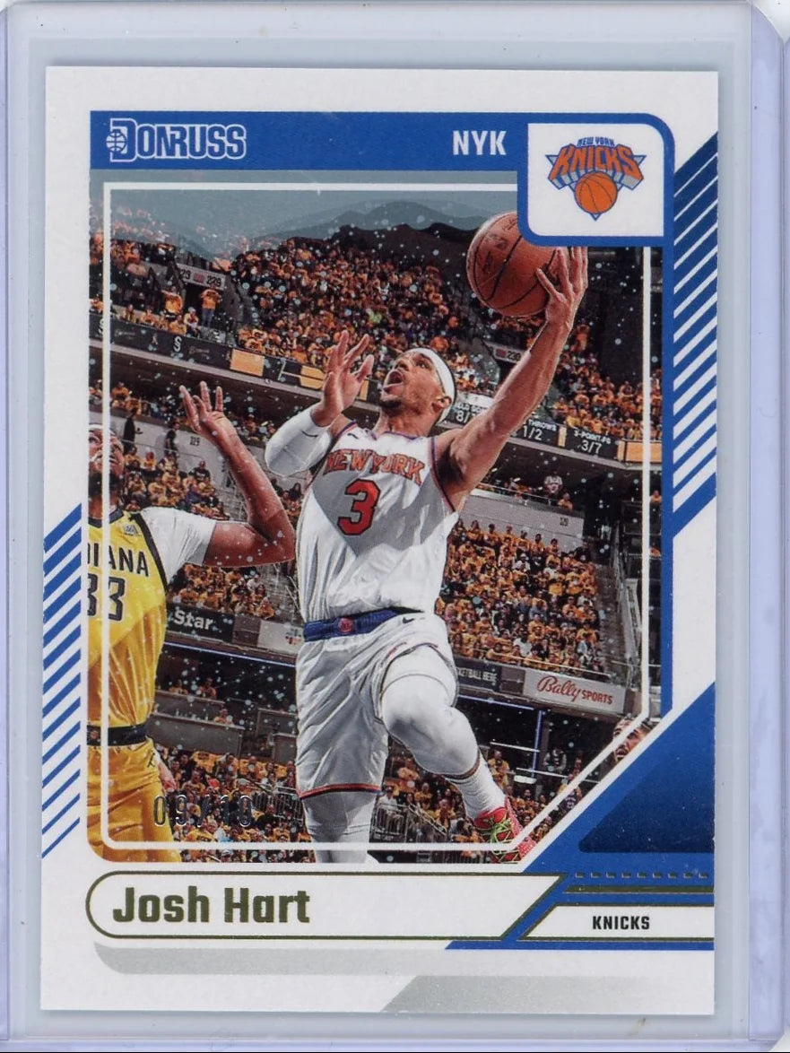 Josh Hart 2024-25 Panini Donruss Choice Gold #'d 09/10