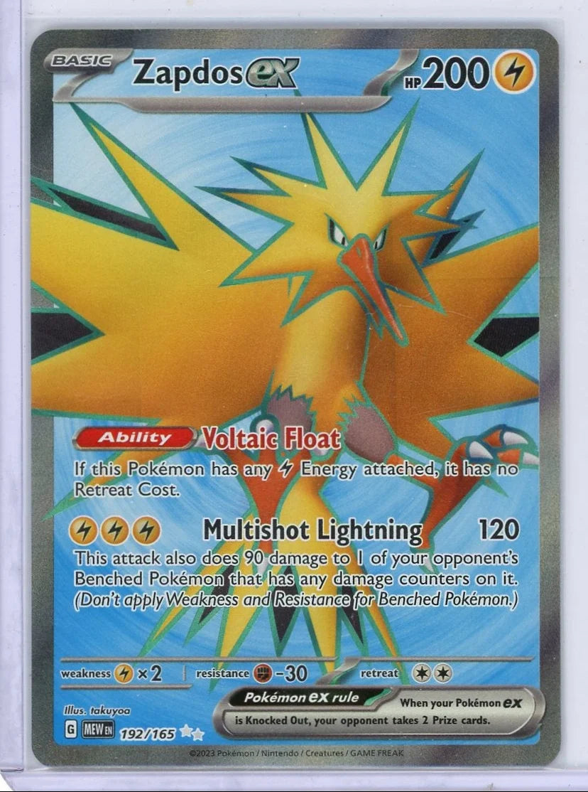 Zapdos ex Pokémon 151 Ultra Rare #192/165