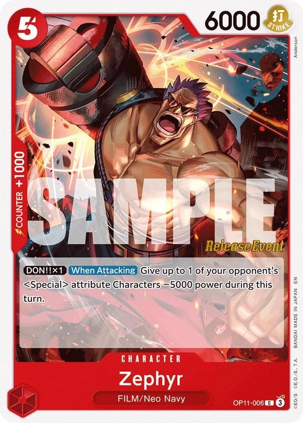 Zephyr (OP11-006) (A Fist of Divine Speed Release Event Cards) (OP11 RE)