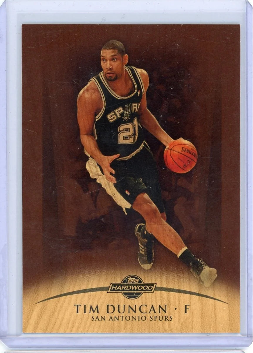 Tim Duncan 2008 Topps Hardwood Wood #'d 02/75