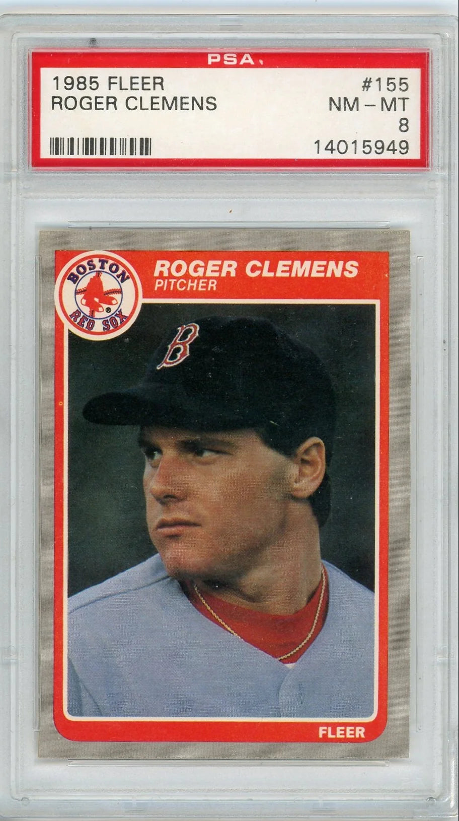 Roger Clemens 1985 Fleer #155 PSA 8