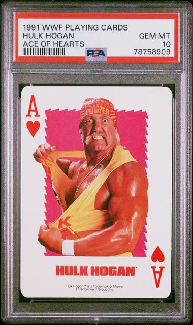 Hulk Hogan 1991 WWF Playing Cards Ace of Hearts PSA 10 (Copy)
