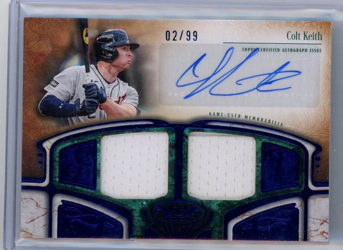 Colt Keith 2026 Topps Tier One Auto'd Dual Relic #ATIR-CK #'d /99