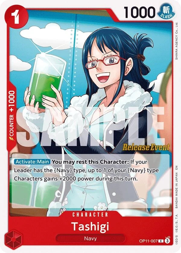 Tashigi (OP11-007) (A Fist of Divine Speed Release Event Cards) (OP11 RE)