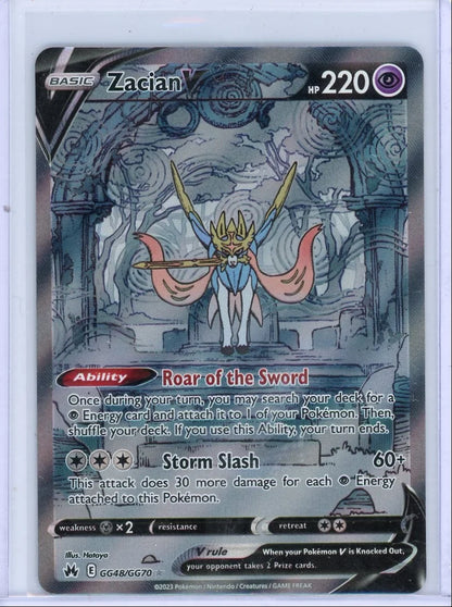Zacian V Pokémon Crown Zenith Galarian Gallery #GG48/GG70