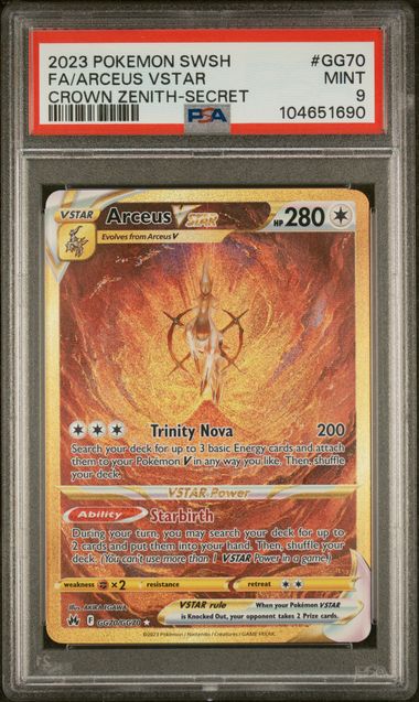 Arceus Vstar Pokémon Crown Zenith Secret Rare #GG70/GG70 PSA 9