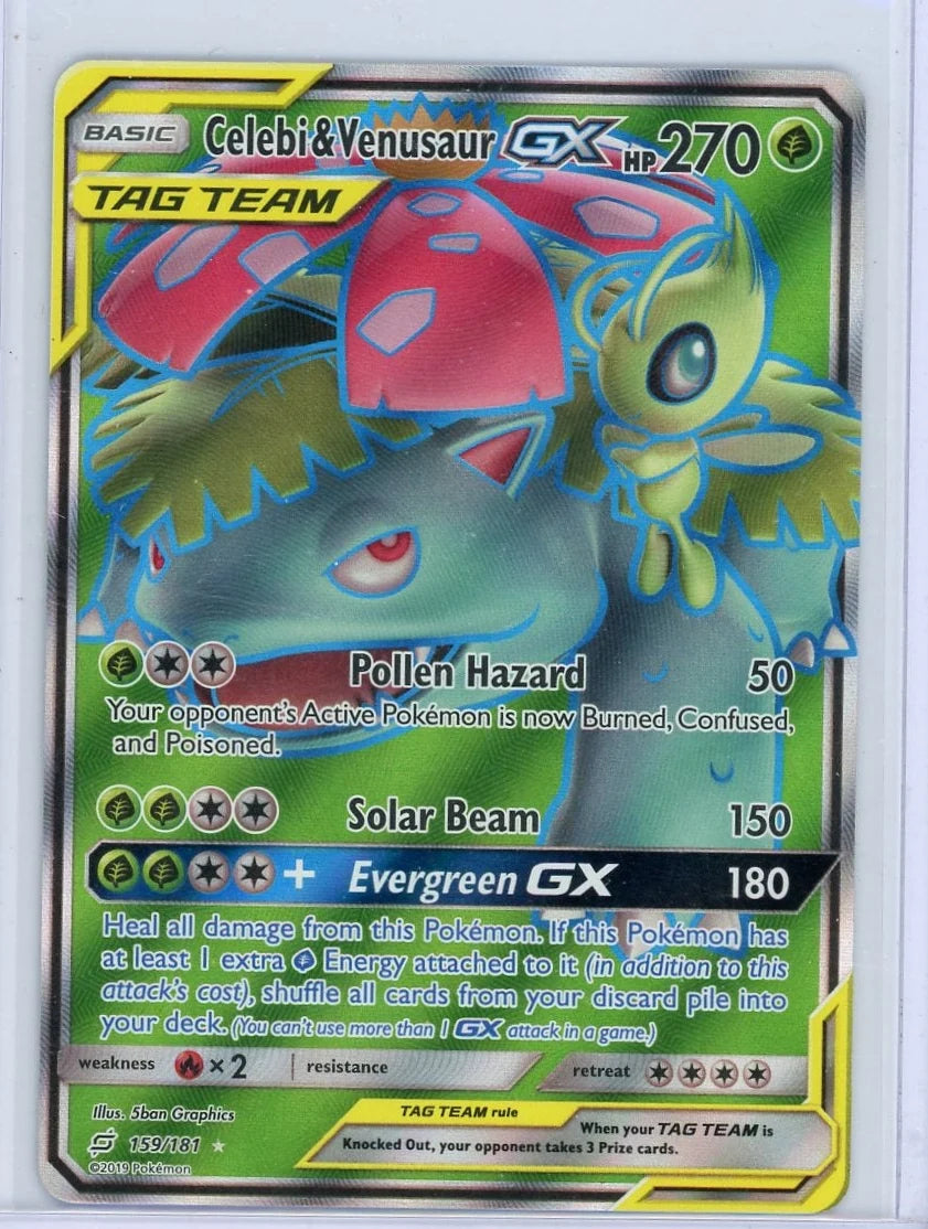 Celebi & Venusaur GX Pokémon Team Up Full-Art #159/181